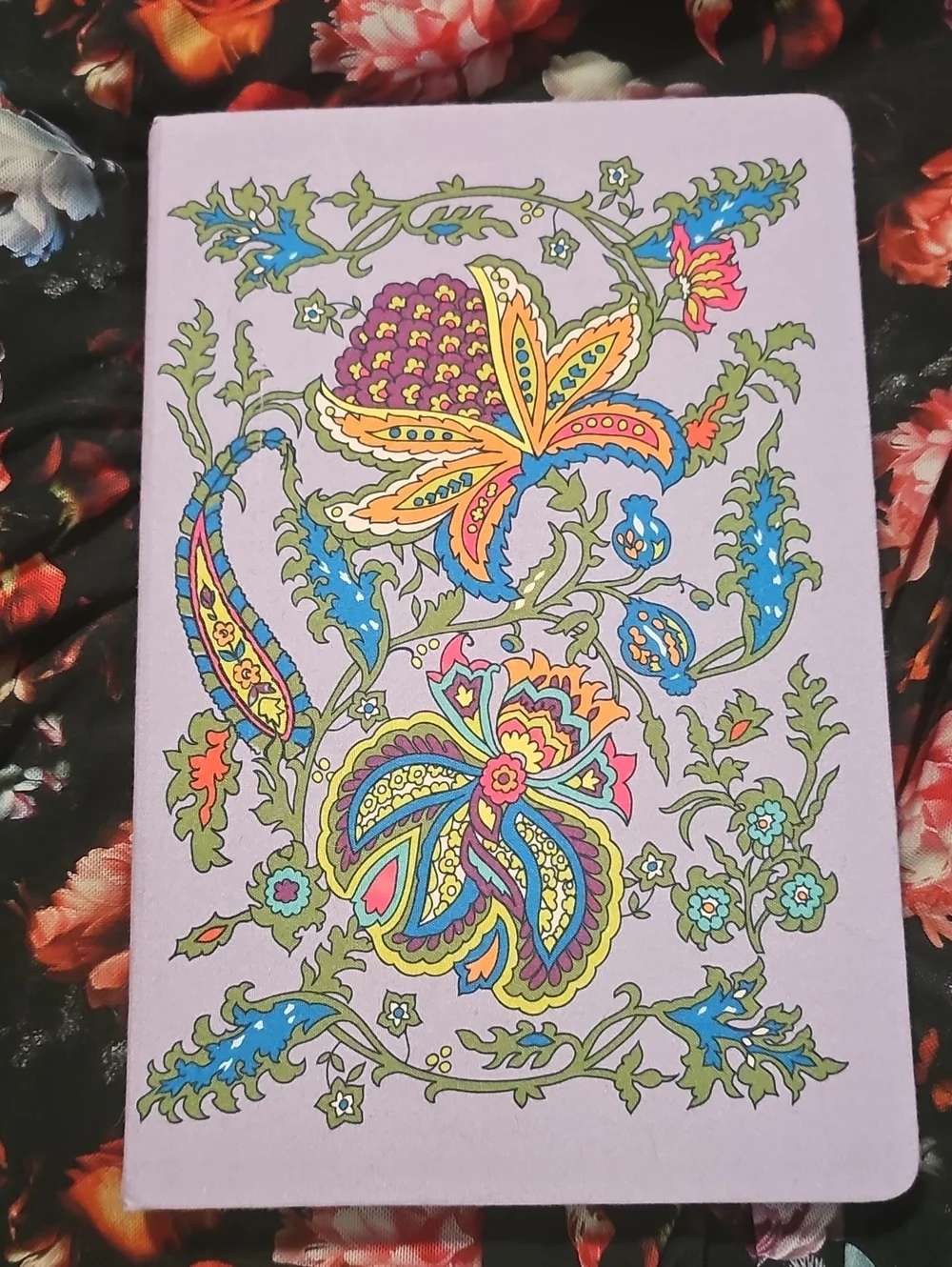 Vera Bradley Purple Floral Paisley Fabric Notebook